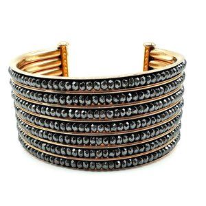 Milor Italy Bronze and Hematite Wrist Cuff/Bangle